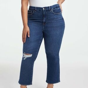 Good American Women's Boot Cut Jeans - Dark Blue